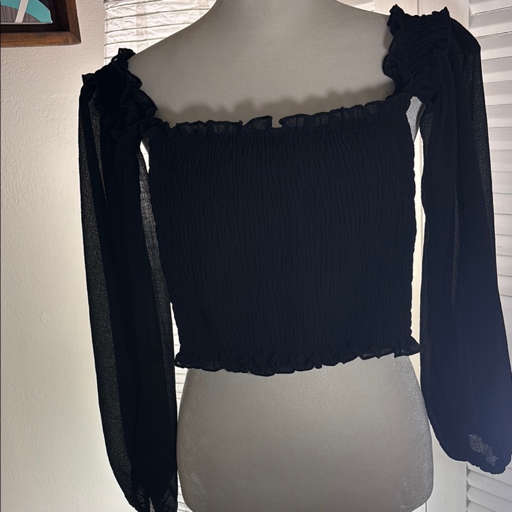Elegant Black Off-Shoulder Top